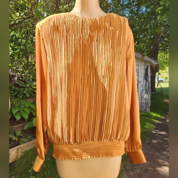 Gold satiny blouse - Picture 2 of 9